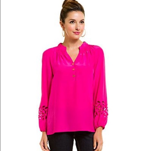 Lilly Pulitzer Tops - 🌺 Lilly Pulitzer Elsa Silk Blouse S Orchid Pink